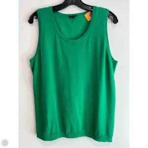 Top Sleeveless By Talbots In Green, Size: L