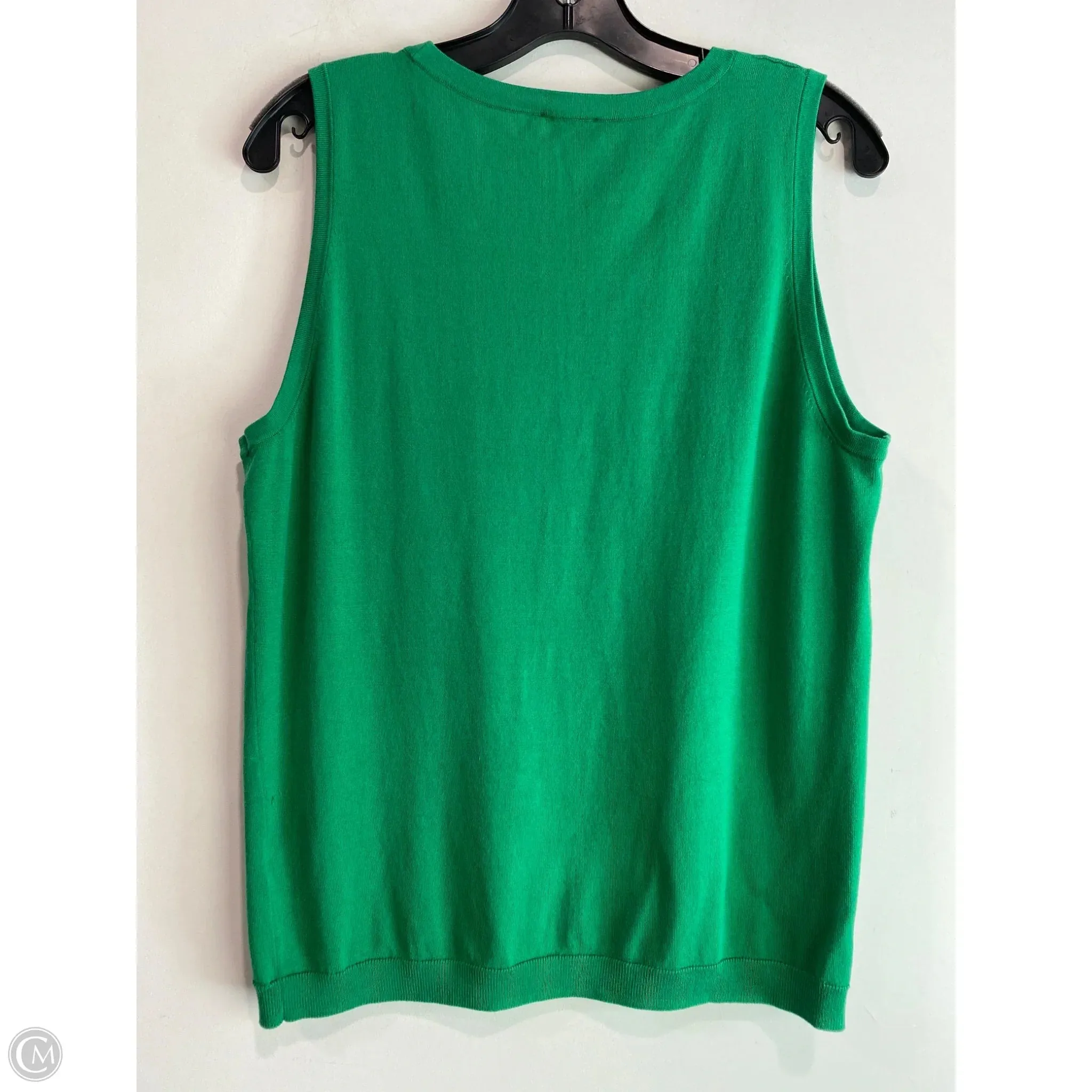 Top Sleeveless By Talbots In Green, Size: L