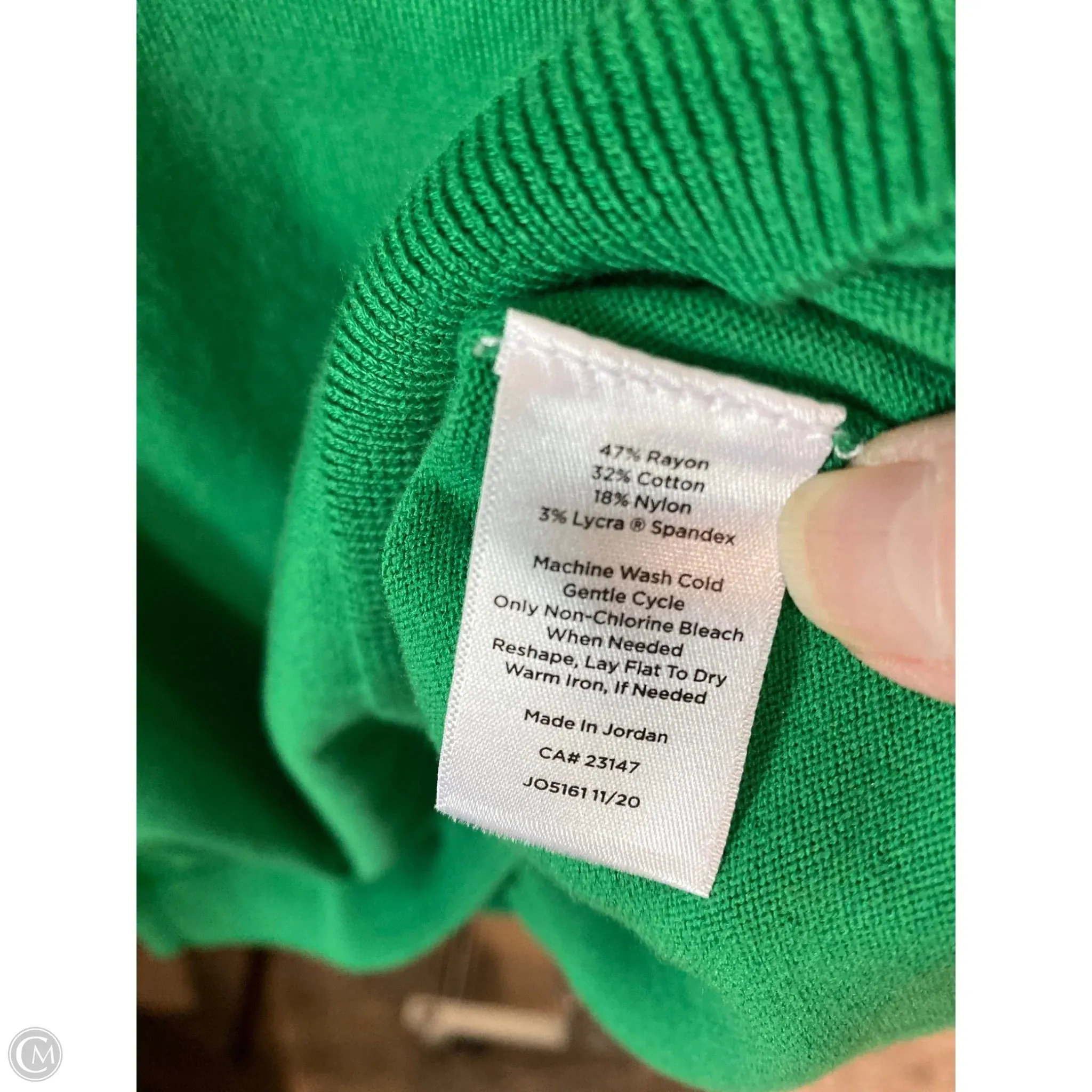 Top Sleeveless By Talbots In Green, Size: L
