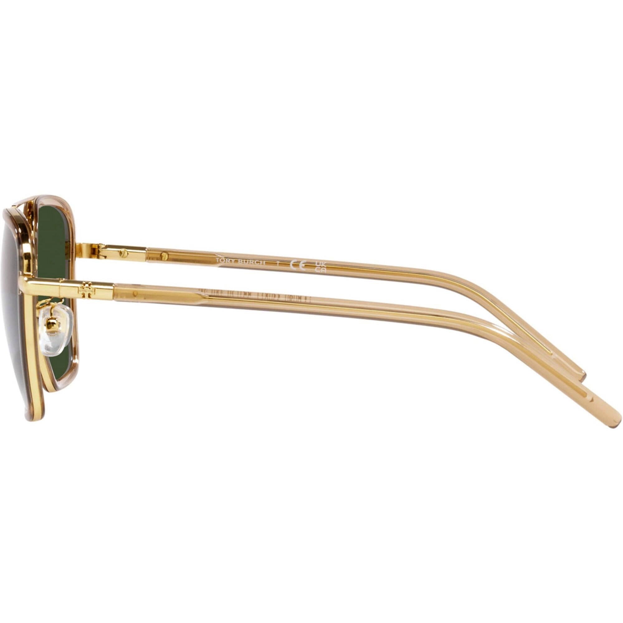 Tory Burch Women's Sunglasses - Shiny Gold Transparent Camel Frame | 6090 330871