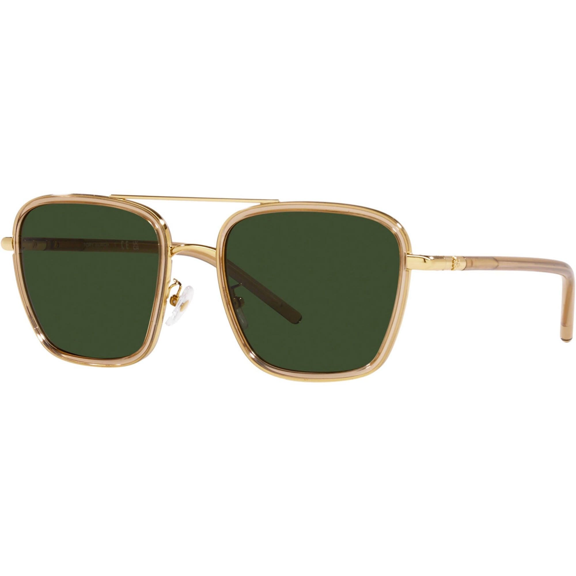 Tory Burch Women's Sunglasses - Shiny Gold Transparent Camel Frame | 6090 330871