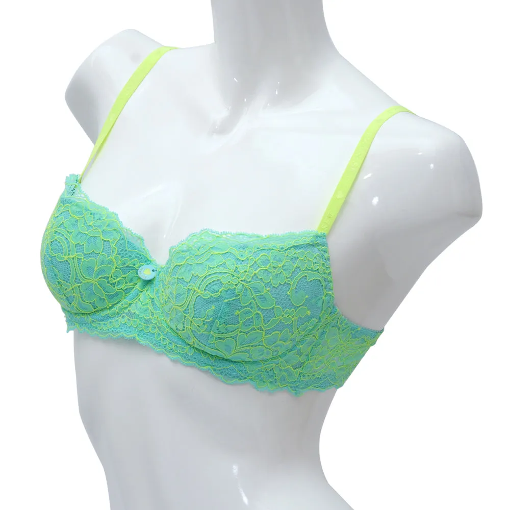 Twinset Balconette Bra Yellow Green 34B