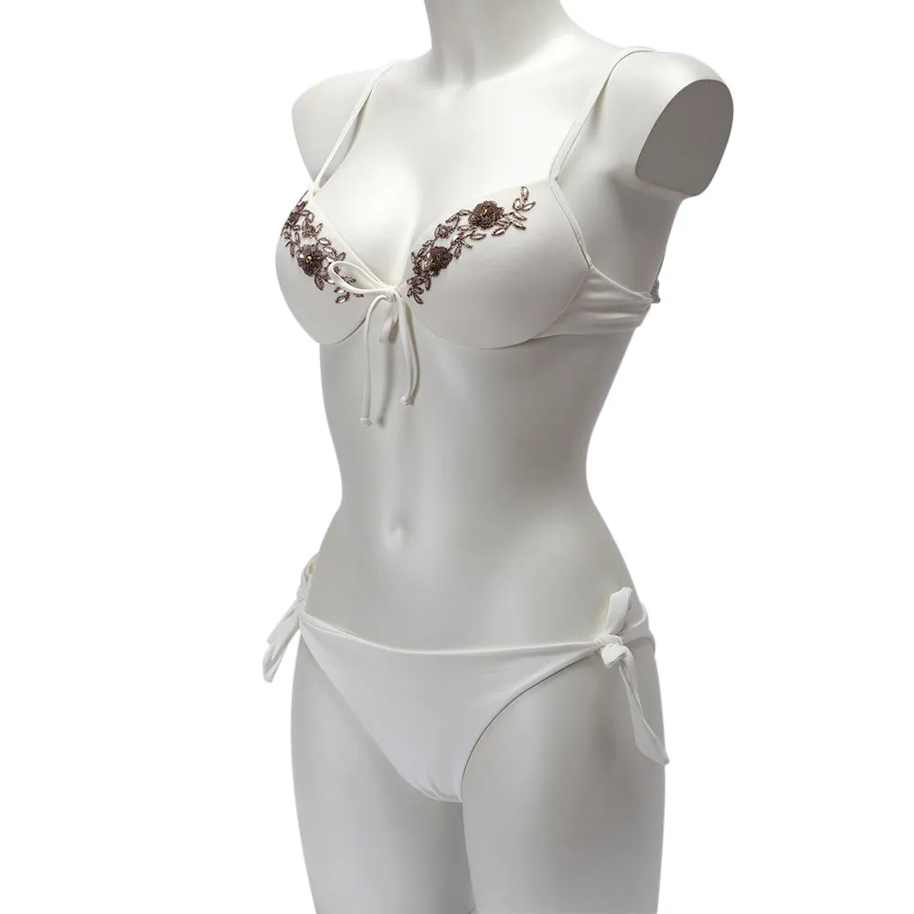 Twinset Embroidered Push-Up Bikini Top
