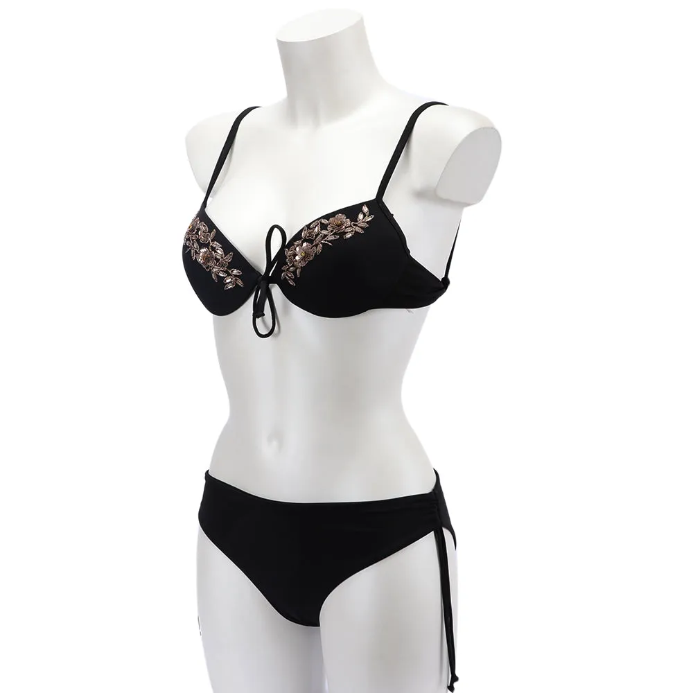 Twinset Embroidered Push-Up Bikini Top