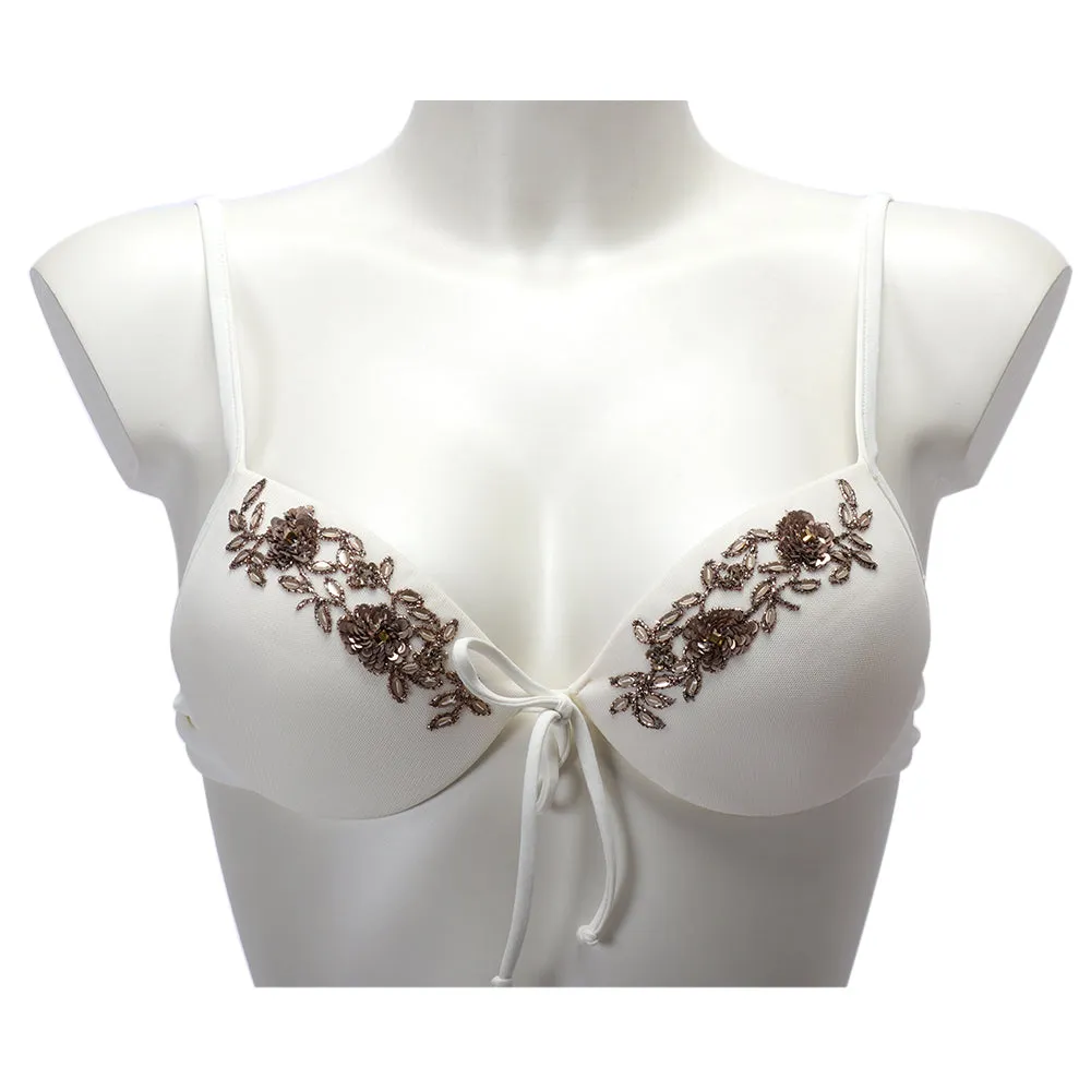 Twinset Embroidered Push-Up Bikini Top