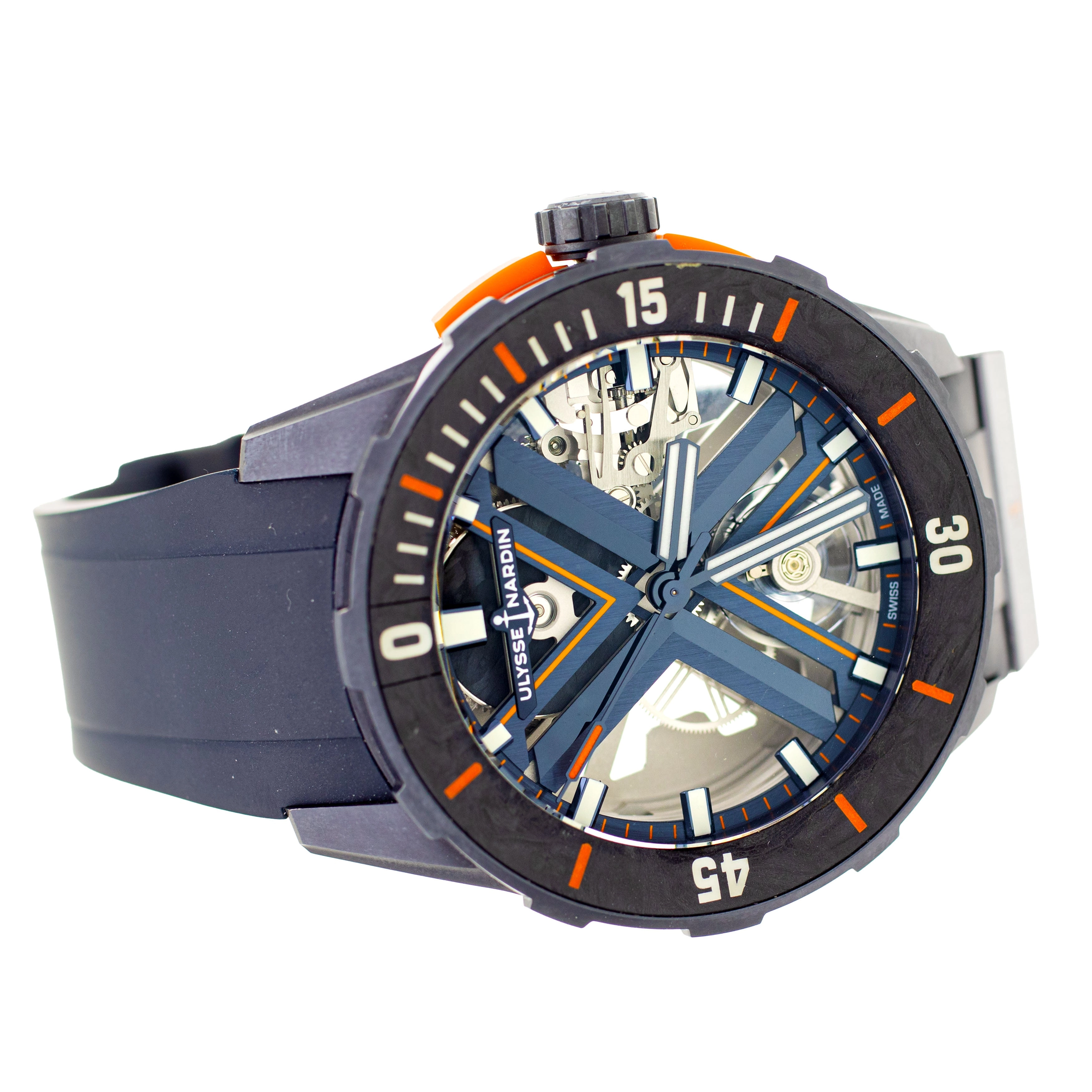Ulysse Nardin Diver X Titanium Blue Skeleton 44mm 3723-170LE-3A-BLUE Full Set