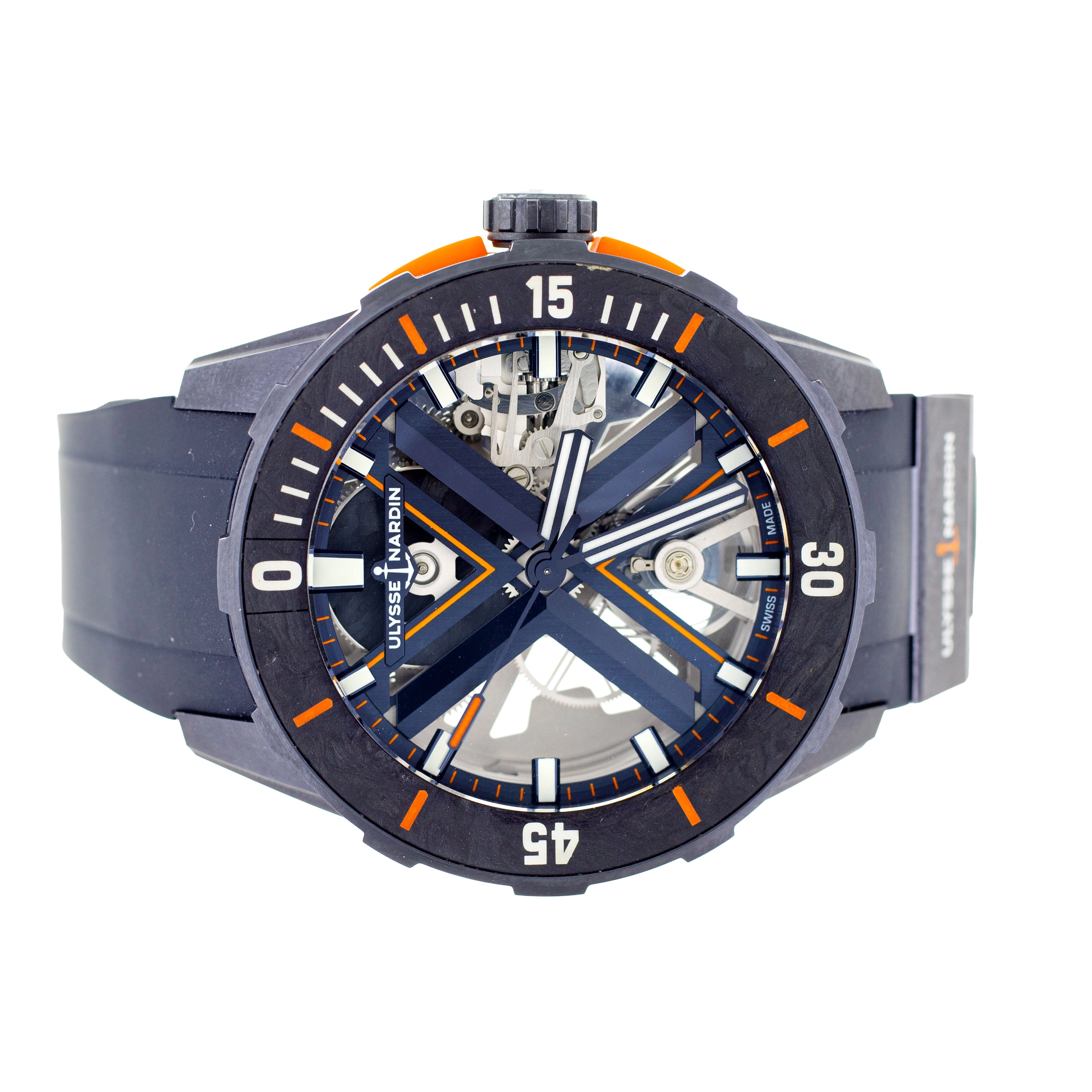 Ulysse Nardin Diver X Titanium Blue Skeleton 44mm 3723-170LE-3A-BLUE Full Set
