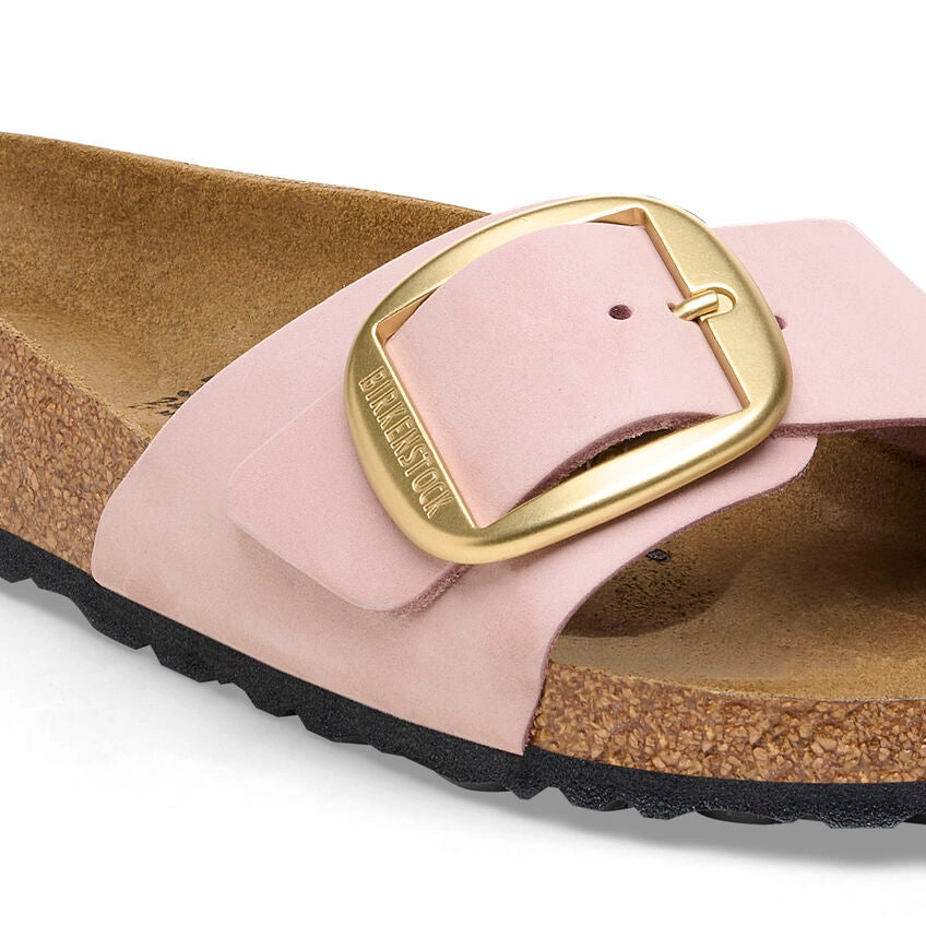 Unisex Madrid Big Buckle Natural Leather Patent  Soft Pink Medium/Narrow