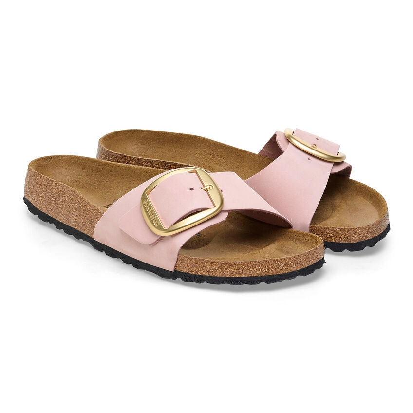 Unisex Madrid Big Buckle Natural Leather Patent  Soft Pink Medium/Narrow