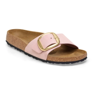 Unisex Madrid Big Buckle Natural Leather Patent  Soft Pink Medium/Narrow