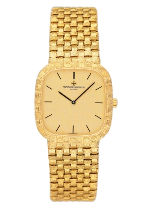 Vacheron Constantin 39047 Champagne Dial 18K Yellow Gold Mens Watch