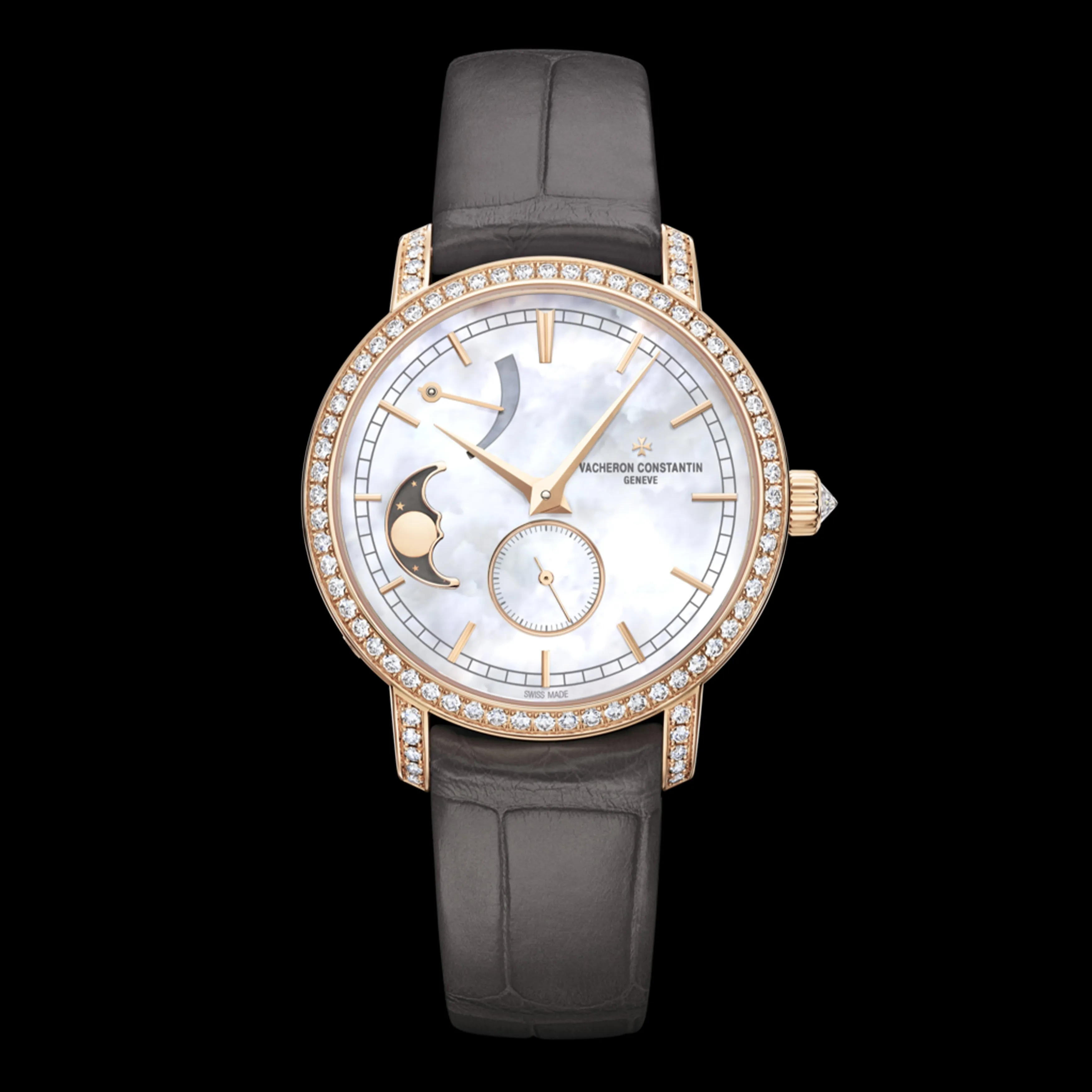 Vacheron Constantin Traditionnelle Moon Phase Watch, 36mm Mother Of Pearl Dial, 83570/000R-9915