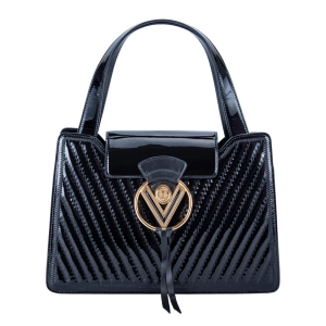 Valentino Orlandi Ladies Bag Patent Bordeau and Black
