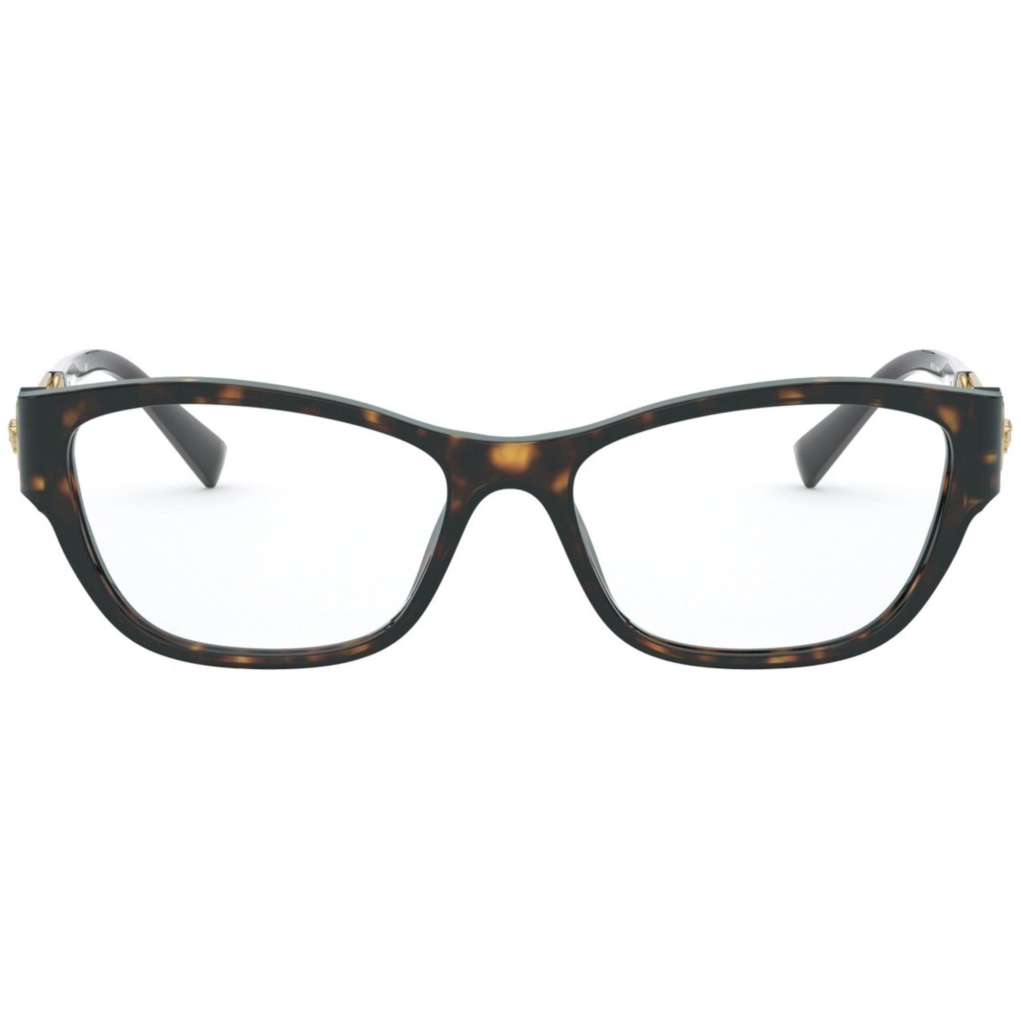 Versace Women's Eyeglasses - Full Rim Havana Plastic Cat Eye | VERSACE 0VE3288 108