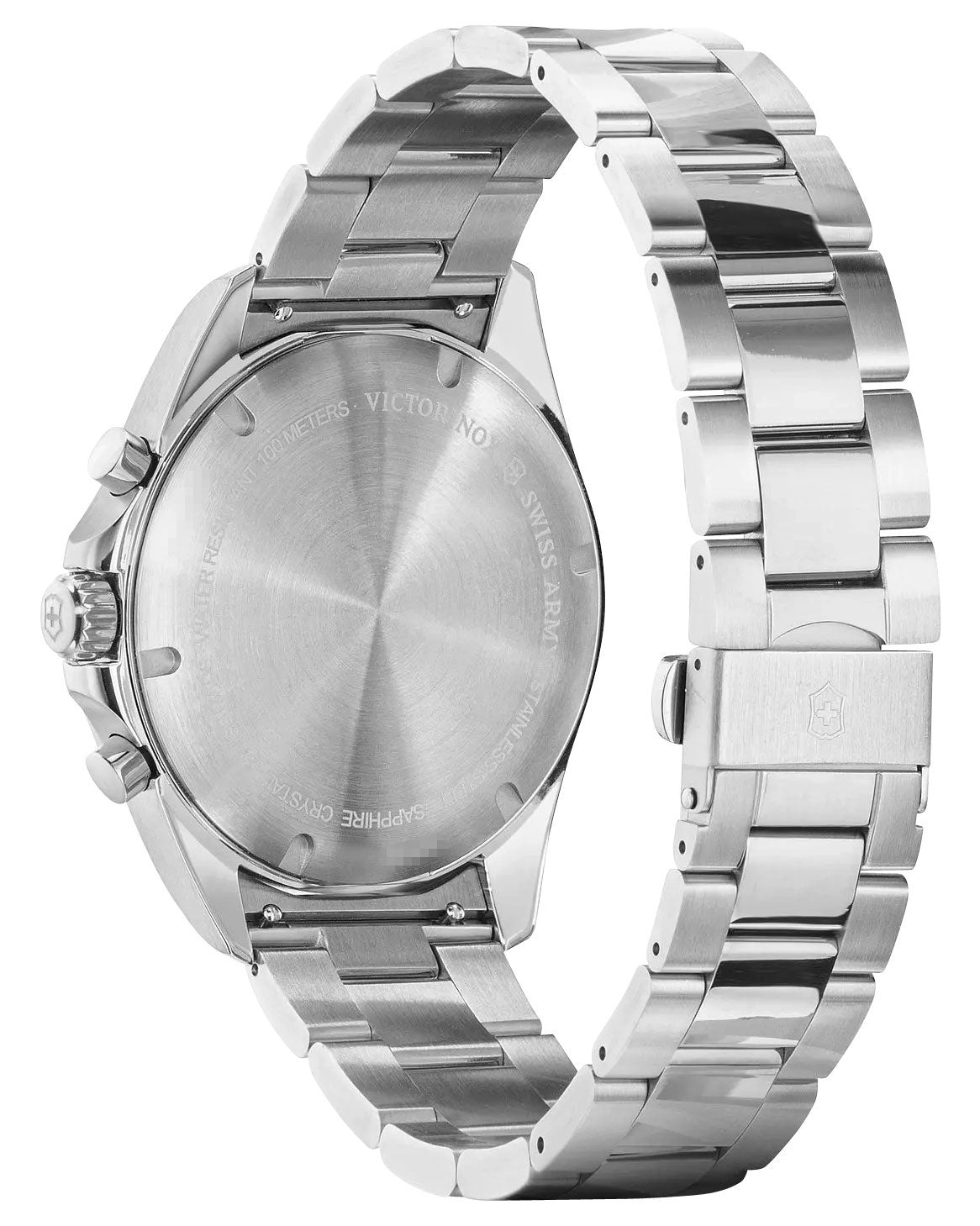 Victorinox Swiss Army FieldForce Classic Chronograph Stainless Steel Blue Dial Date Quartz Mens Watch 241901