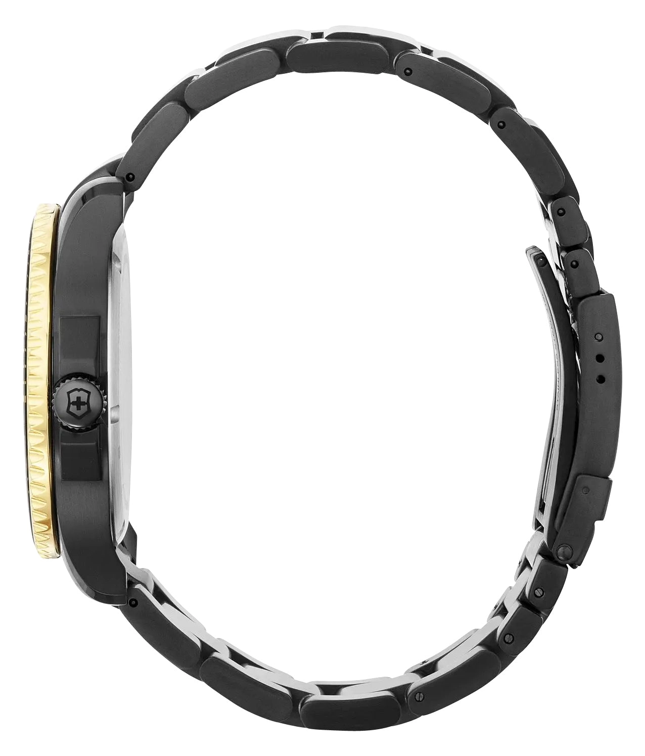 Victorinox Swiss Army Maverick Large Black Stainless Steel Black Dial Date Quartz Mens Watch 241884