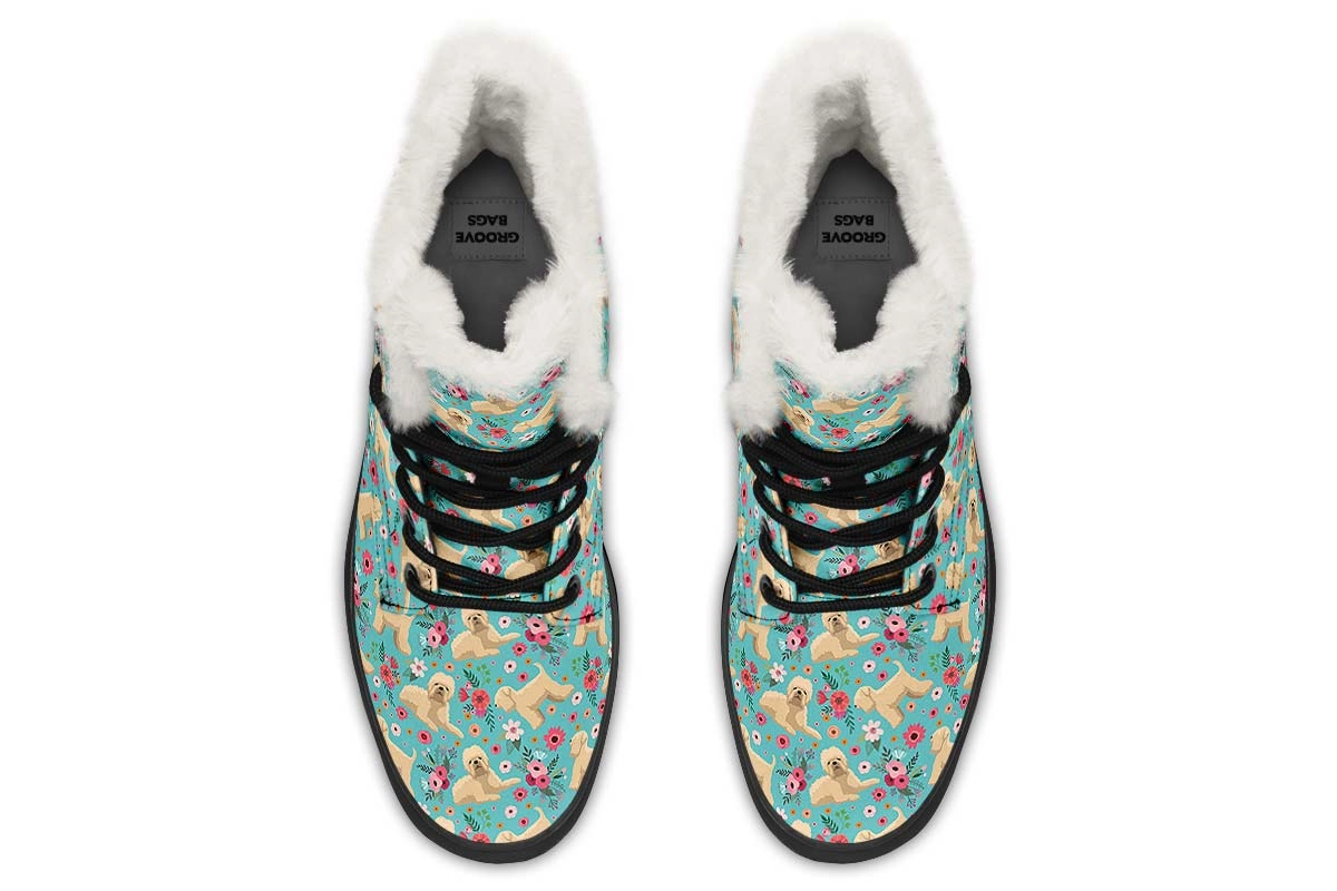 Wheaten Terrier Flower Winter Boots
