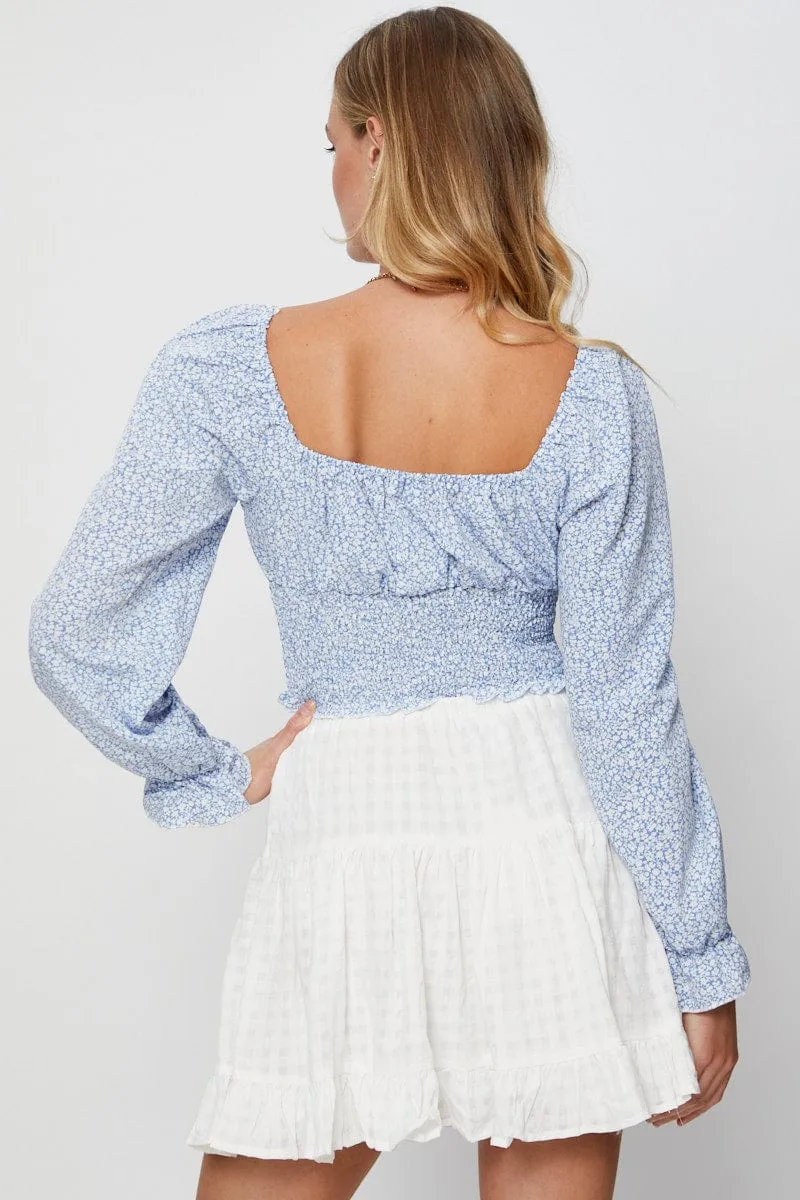 White Flare Skirt Mini High Rise