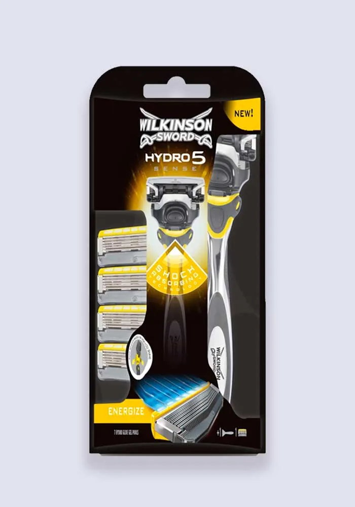 Wilkinson Sword Hydro 5 Sense Energize Men's Razor With Blades Value Pack