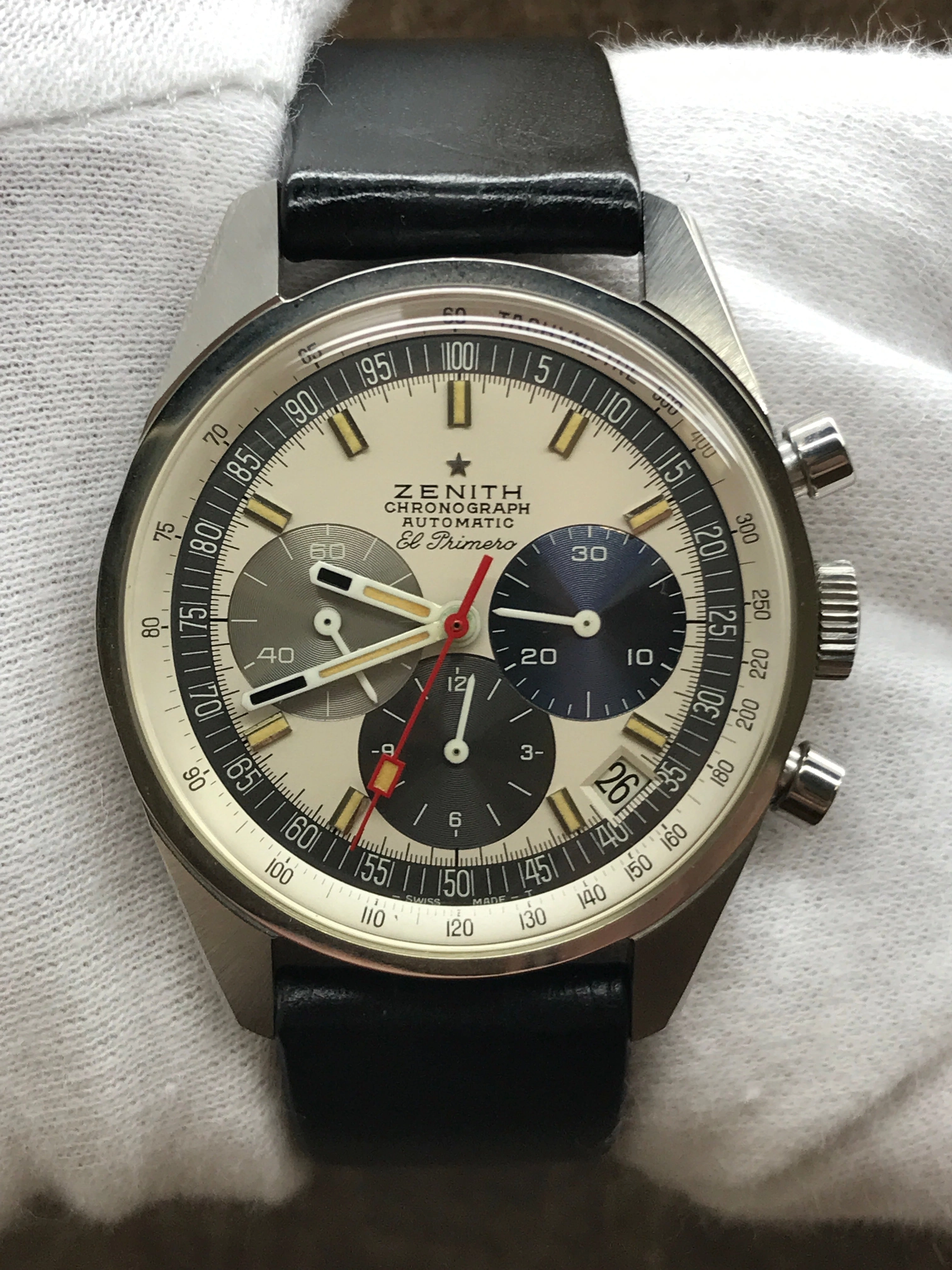 Zenith El Primero A386 White Tri-Color Dial Automatic Men's Watch
